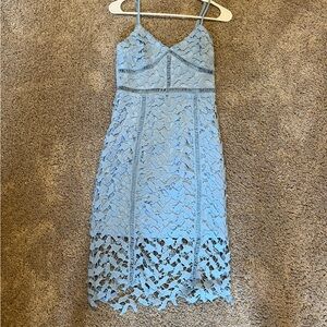 SHEIN Light Blue Textured Dress